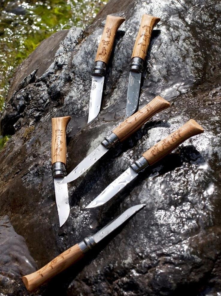 Нож Opinel №8 Alpine adventures, нержавеющая сталь, рукоять дуб