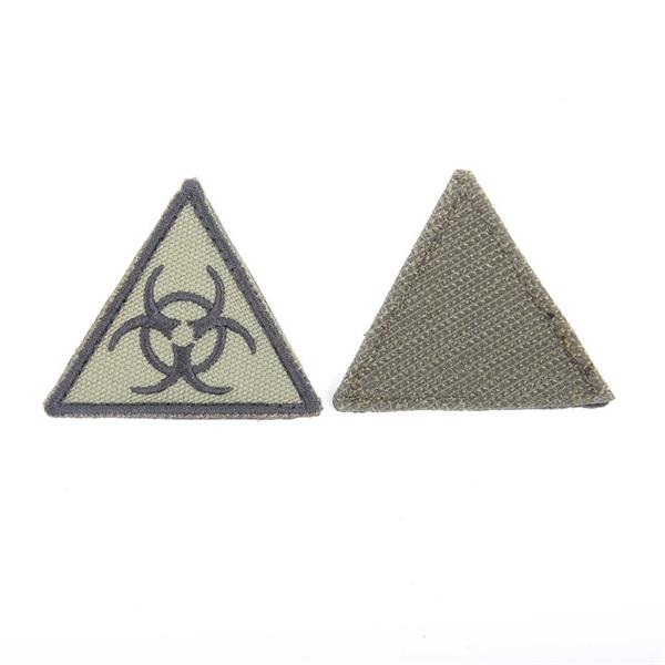 Шеврон KE Tactical Эпидемия треугольник 4,5 см олива/черный - фото 12902