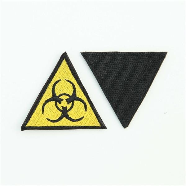 Шеврон Эпидемия треугольник 5 см желтый/черный - фото 12903