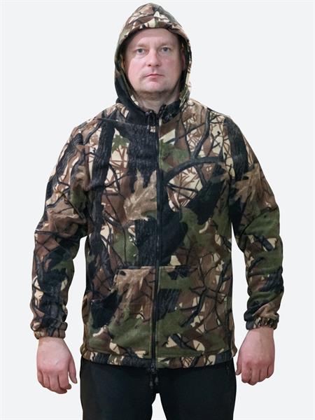 Куртка КМФ78 флисовая с капюшоном лес - фото 25770