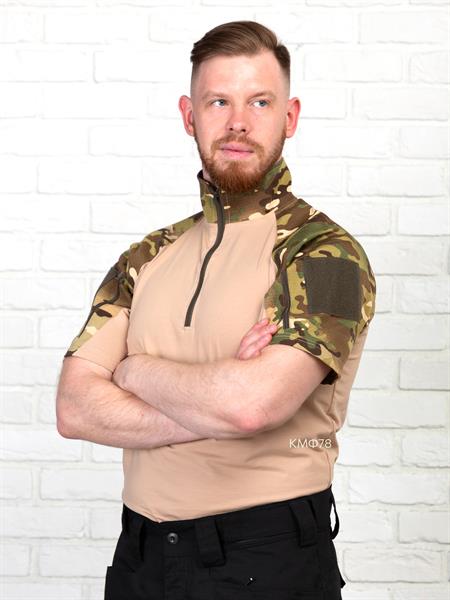 Рубашка К-Спец тактическая боевая с коротким рукавом рип-стоп мультикам - фото 27473