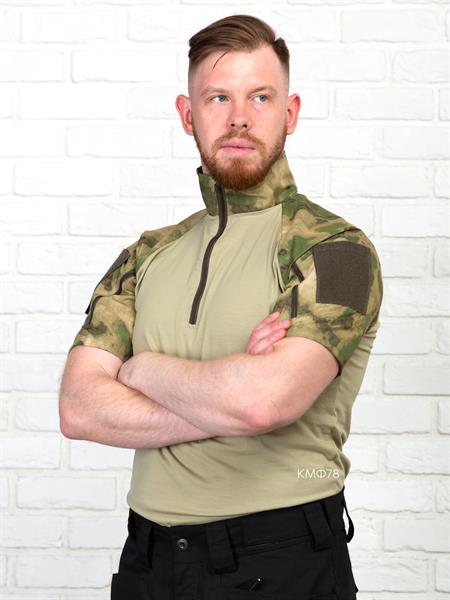 Рубашка К-Спец тактическая боевая с коротким рукавом тиси мох - фото 27487