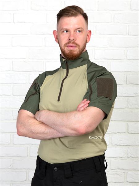 Рубашка К-Спец тактическая боевая с коротким рукавом рип-стоп олива - фото 27494