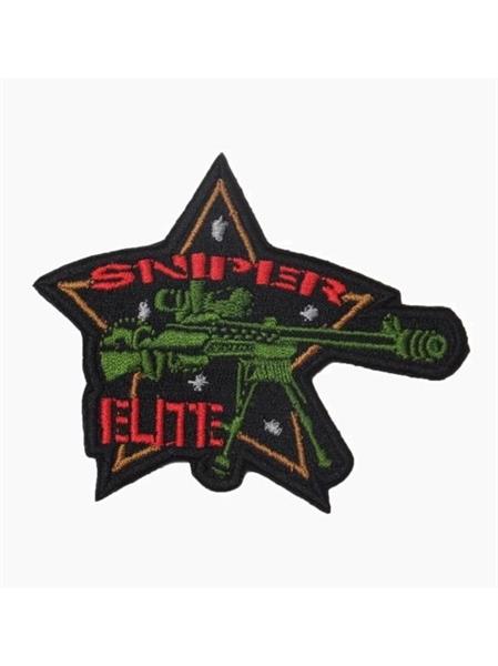 Шеврон Снайперская элита Sniper Elite звезда черный/красный - фото 27594