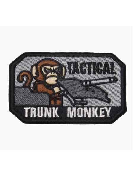 Шеврон Тактическая обезьяна прямоугольник черный/серый - фото 27597