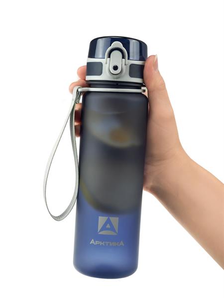 Бутылка Арктика 720 тритановая 0,5 литра с ситечком матовая синяя - фото 30627