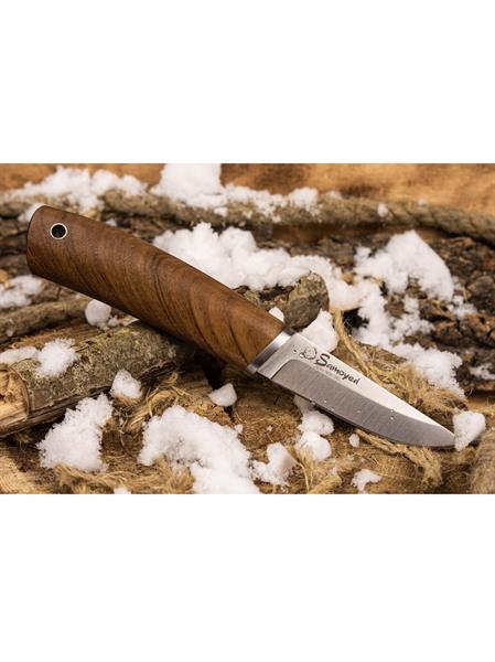 Нож Kizlyar Supreme SAMOYED N690 StoneWash туристический орех - фото 31398