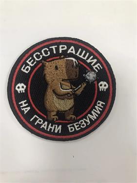 {{photo.Alt || photo.Description || 'Шеврон Капибара Бесстрашие на грани безумия'}}