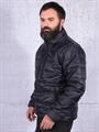 Куртка мужская повседневная капюшон в воротнике черная 4650235702482