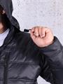 Куртка мужская повседневная капюшон в воротнике черная 4650235702482