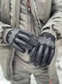 Перчатки тактические демисезонные на флисе с защитой костяшек и пальцев черные - фото 19992