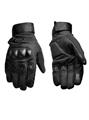 Перчатки тактические утепленные с защитой костяшек (подкладка флис) черные - фото 20485