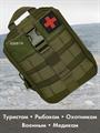 Аптечка тактическая армейская с MOLLE 2 литра олива АПТ/олив