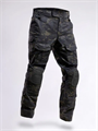 Брюки БАРС Гром тактические с наколенниками рип-стоп мультикам черный гром/млт-чрн