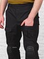 Брюки БАРС Гром тактические с наколенниками рип-стоп черные гром/чрн
