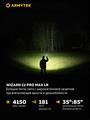 Фонарь Armytek Wizard C2 Pro Max LR белый свет, корпус черный Wizard C2 Pro Max LR
