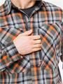 Рубашка APEX Mont Blanc тактическая клетчатая серая/оранжевая SR-0003-38